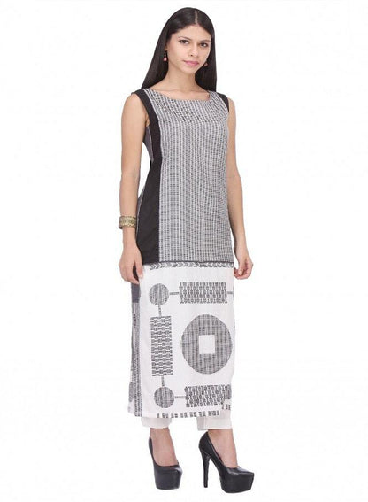 Multicoloured Printed Sleeveless kurta - wforwoman