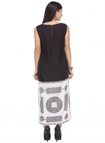 Multicoloured Printed Sleeveless kurta - wforwoman