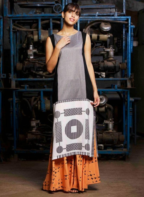 Multicoloured Printed Sleeveless kurta