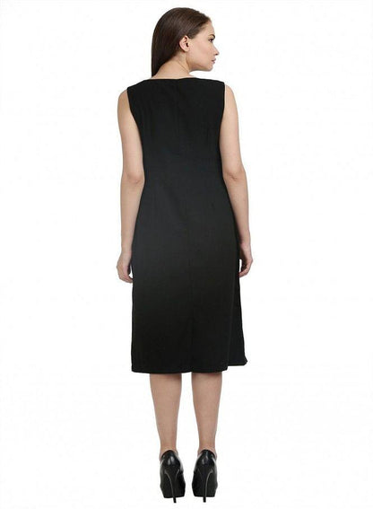 Black Sleeve Less Dress - wforwoman
