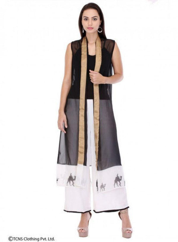 Black Sleeveless Gillet