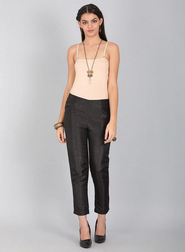 Black Ankle Length Trousers