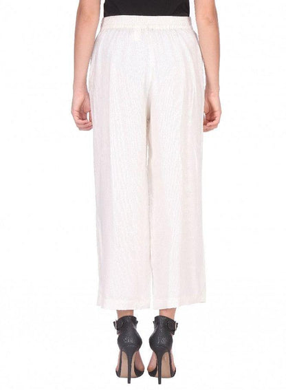 White Ankle-Length Pants - wforwoman