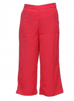 Pink Cropped Palazzos - wforwoman