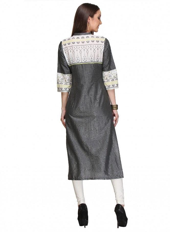 Grey Printed kurta - wforwoman
