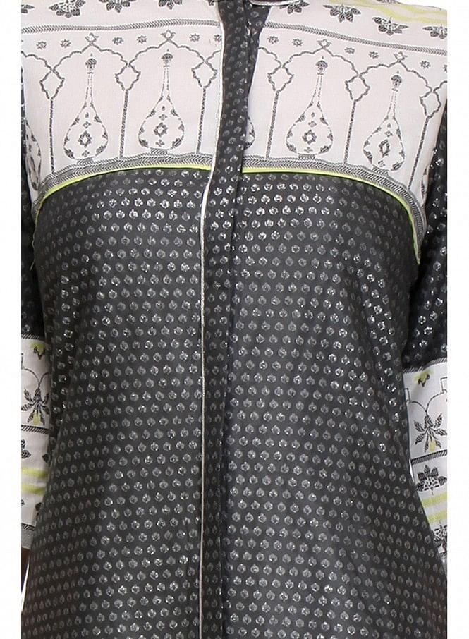 Grey Printed kurta - wforwoman