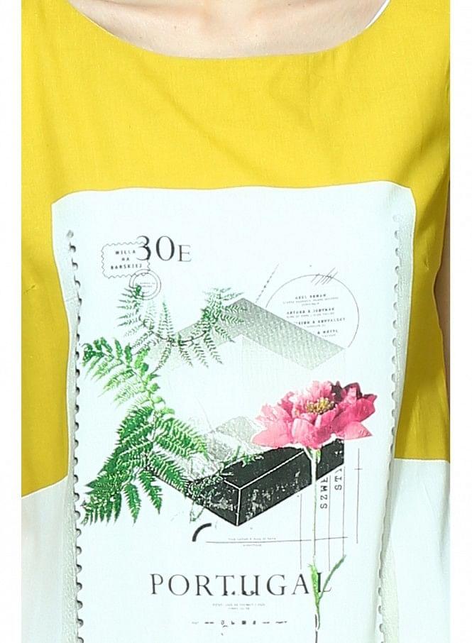 White Printed kurta - wforwoman