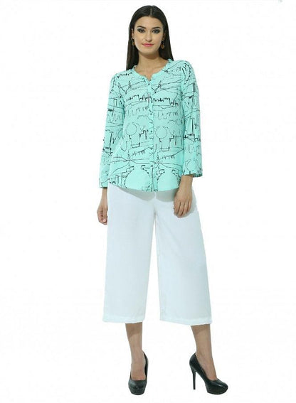 White Ankle-Length Pants - wforwoman