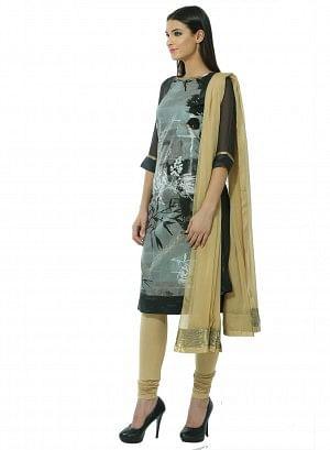 Grey Embellished kurta