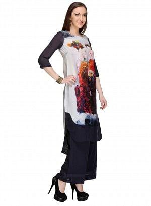 Multicoloured Embellished kurta - wforwoman