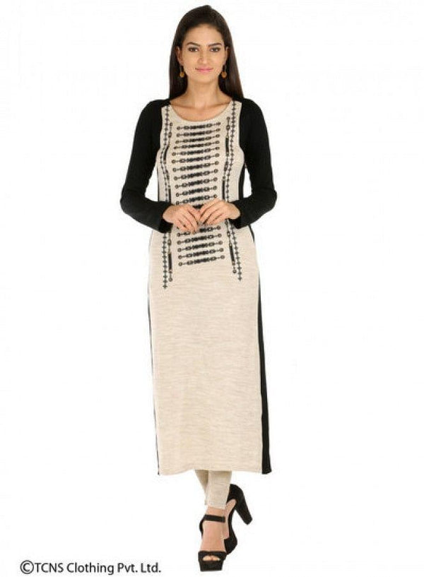 Beige Full Sleeve kurta