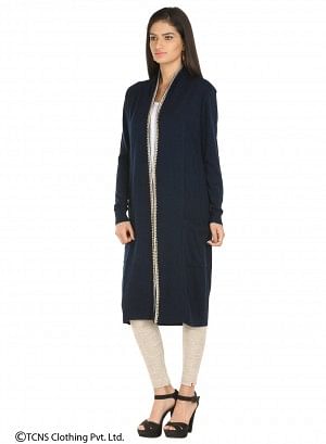 Blue Long Cardigan