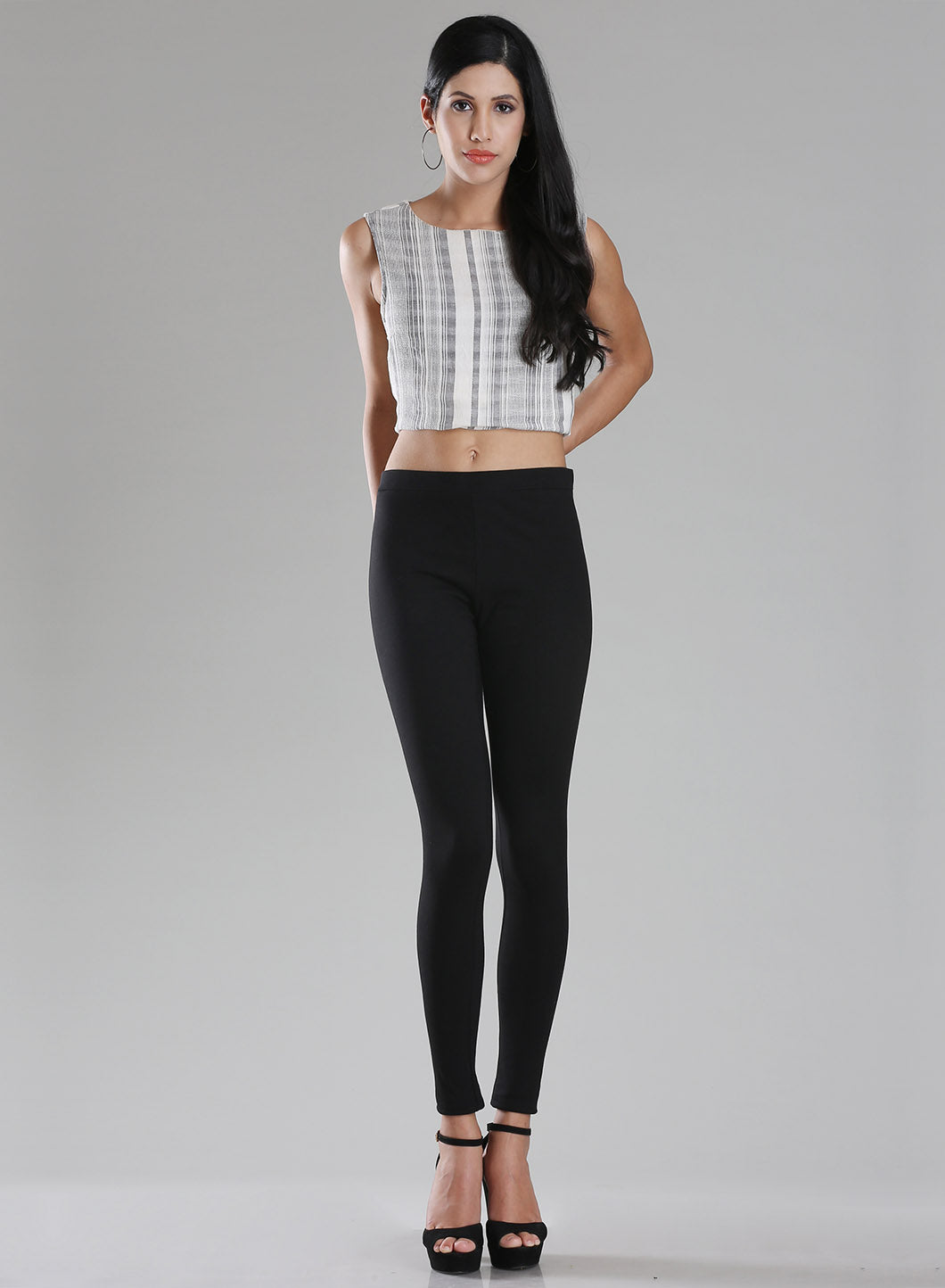 Black Knitted Tights - XS