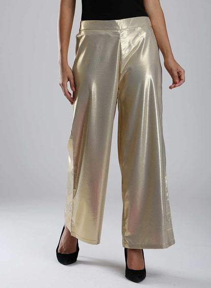 Golden Shimmery Pants - wforwoman