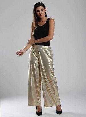 Golden Shimmery Pants - wforwoman