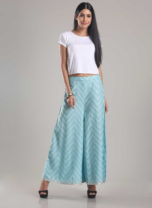 Blue Printed Culottes