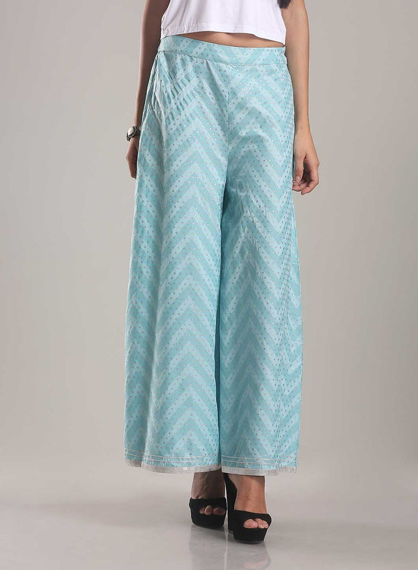 Blue Printed Culottes