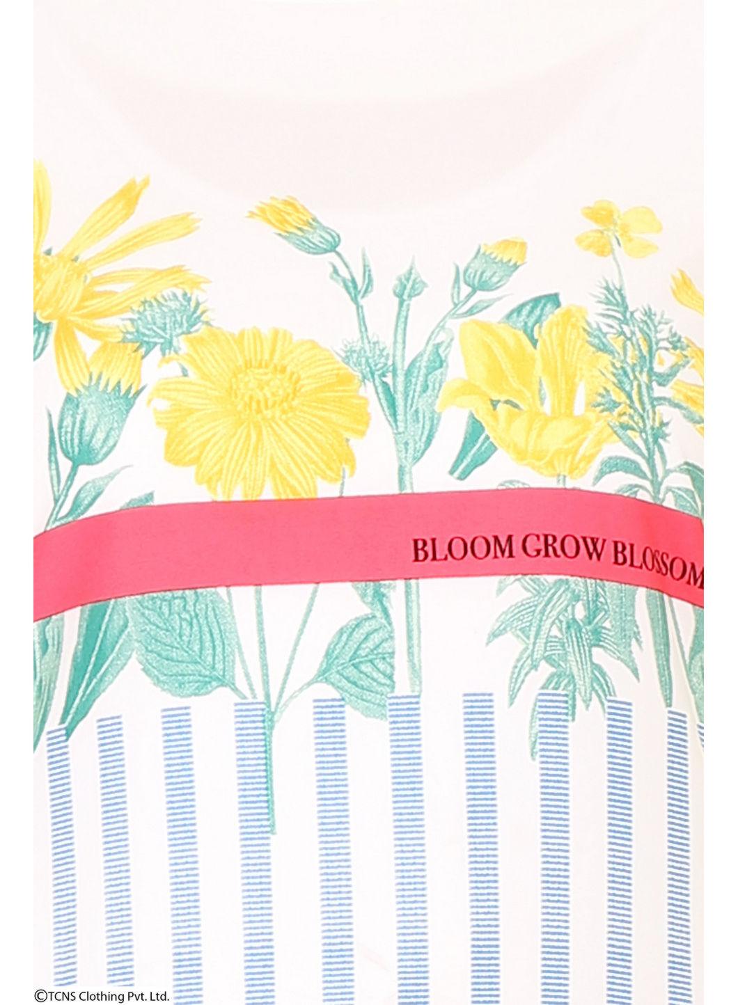 Yellow Printed 3/4 Sleeve kurta - wforwoman