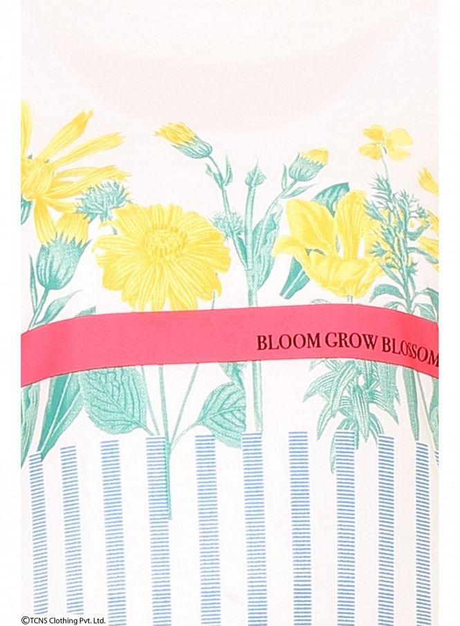 Yellow Printed 3/4 Sleeve kurta - wforwoman