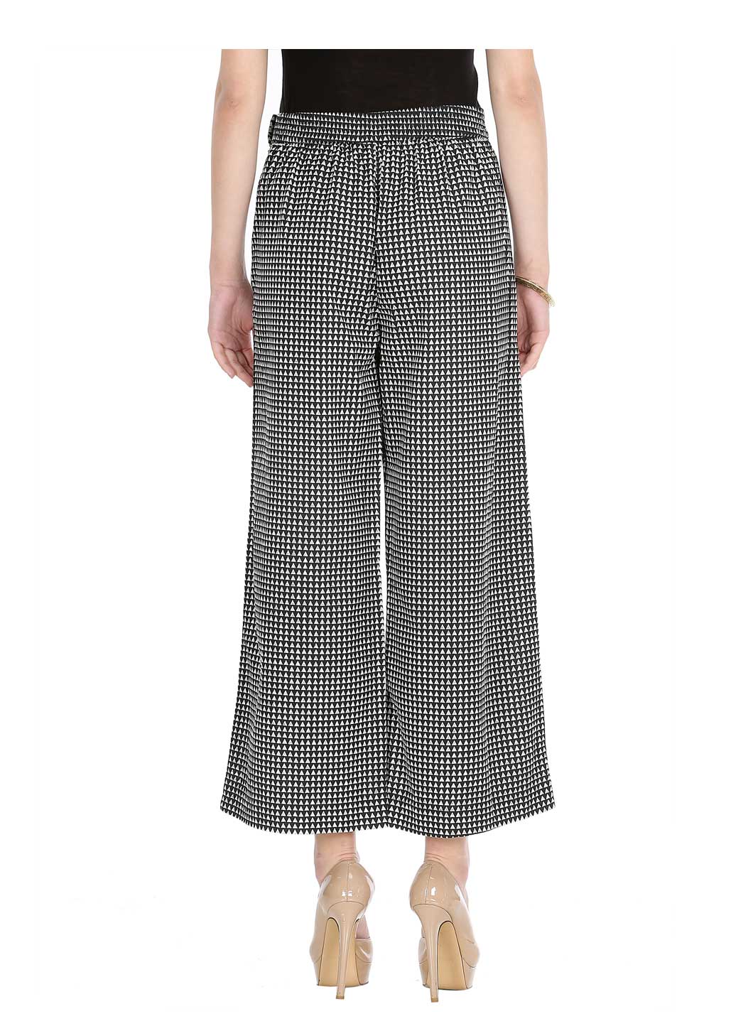 Black &amp; White Printed Pants