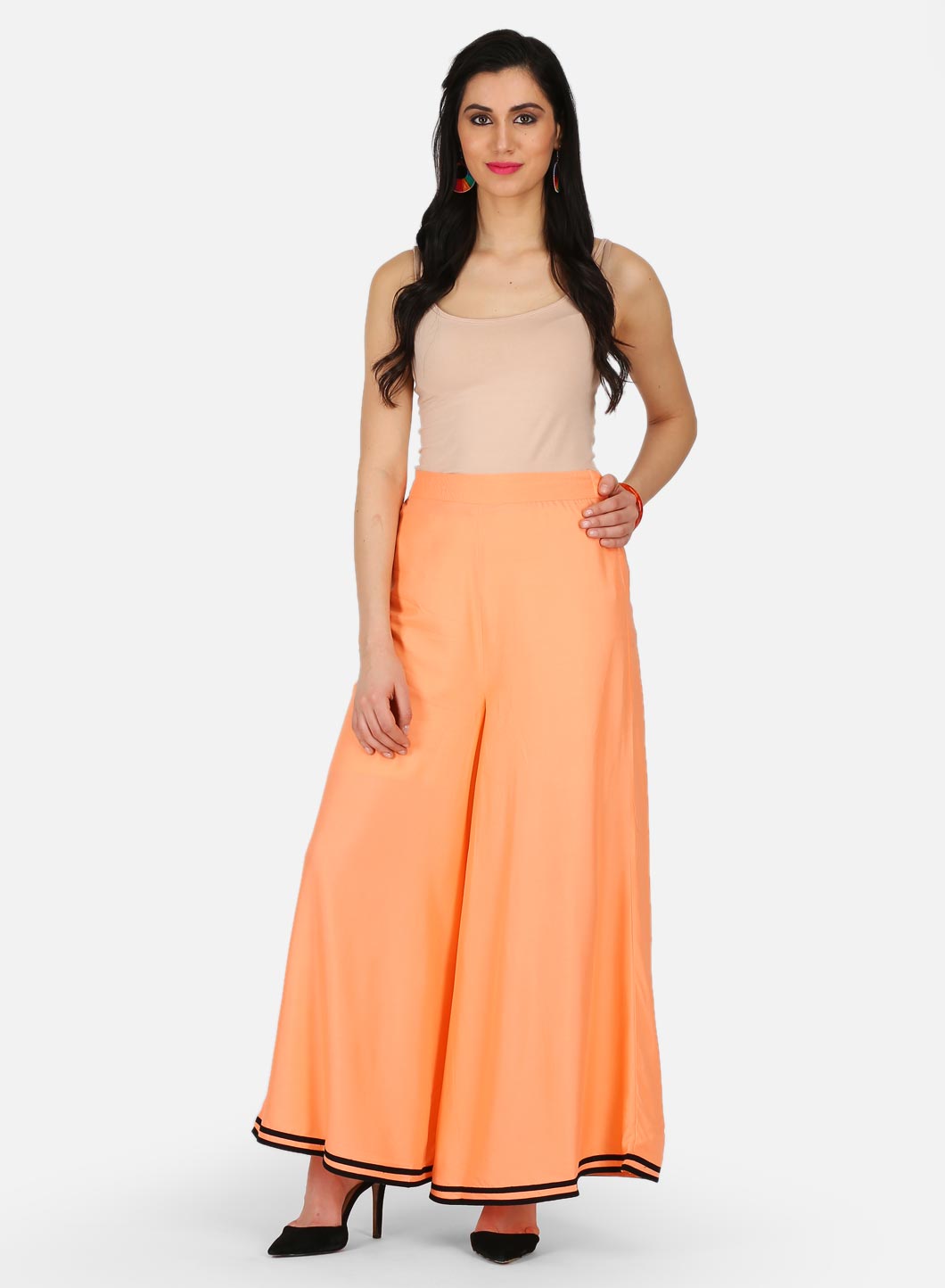 Orange Flared Culottes
