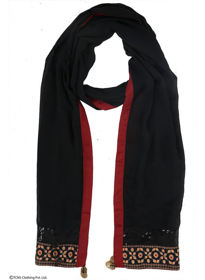 Black Printed Dupatta