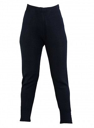 Blue Solid Woollen Leggings