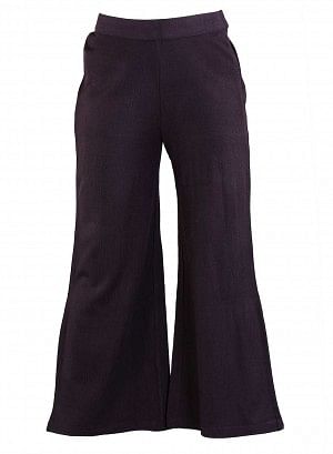 Black Solid Palazzos