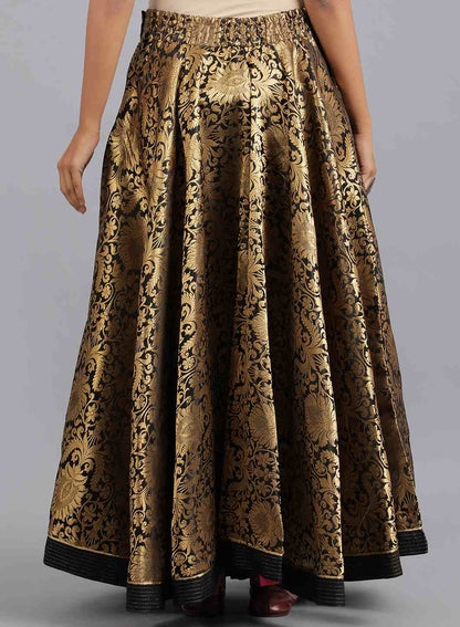 Black Jacquard Skirt