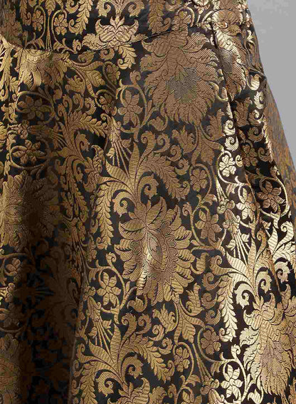 Black Jacquard Skirt