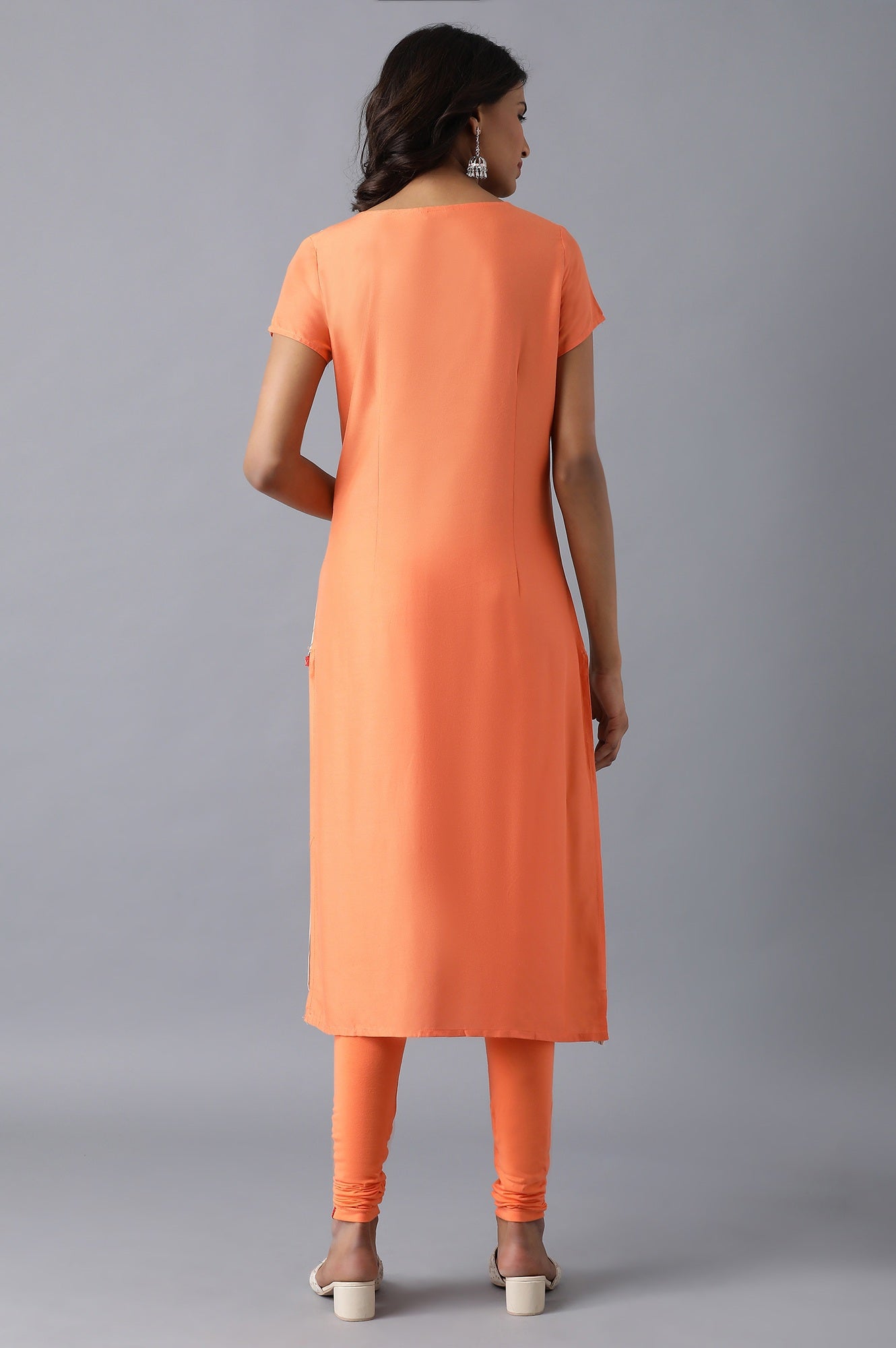 Multicolor Round Neck Printed kurta