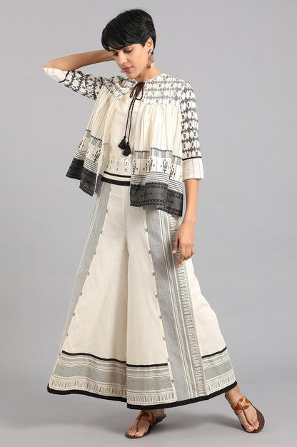 Ecru Open Front Layered Top - wforwoman