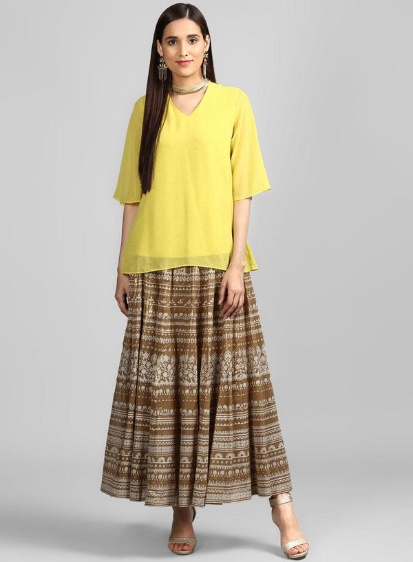 Pink Printed 3/4 Sleeve kurta