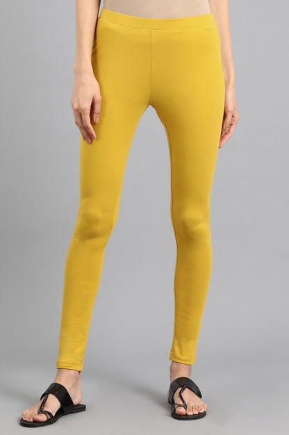 Yellow Solid Tights