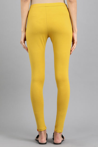 Yellow Solid Tights