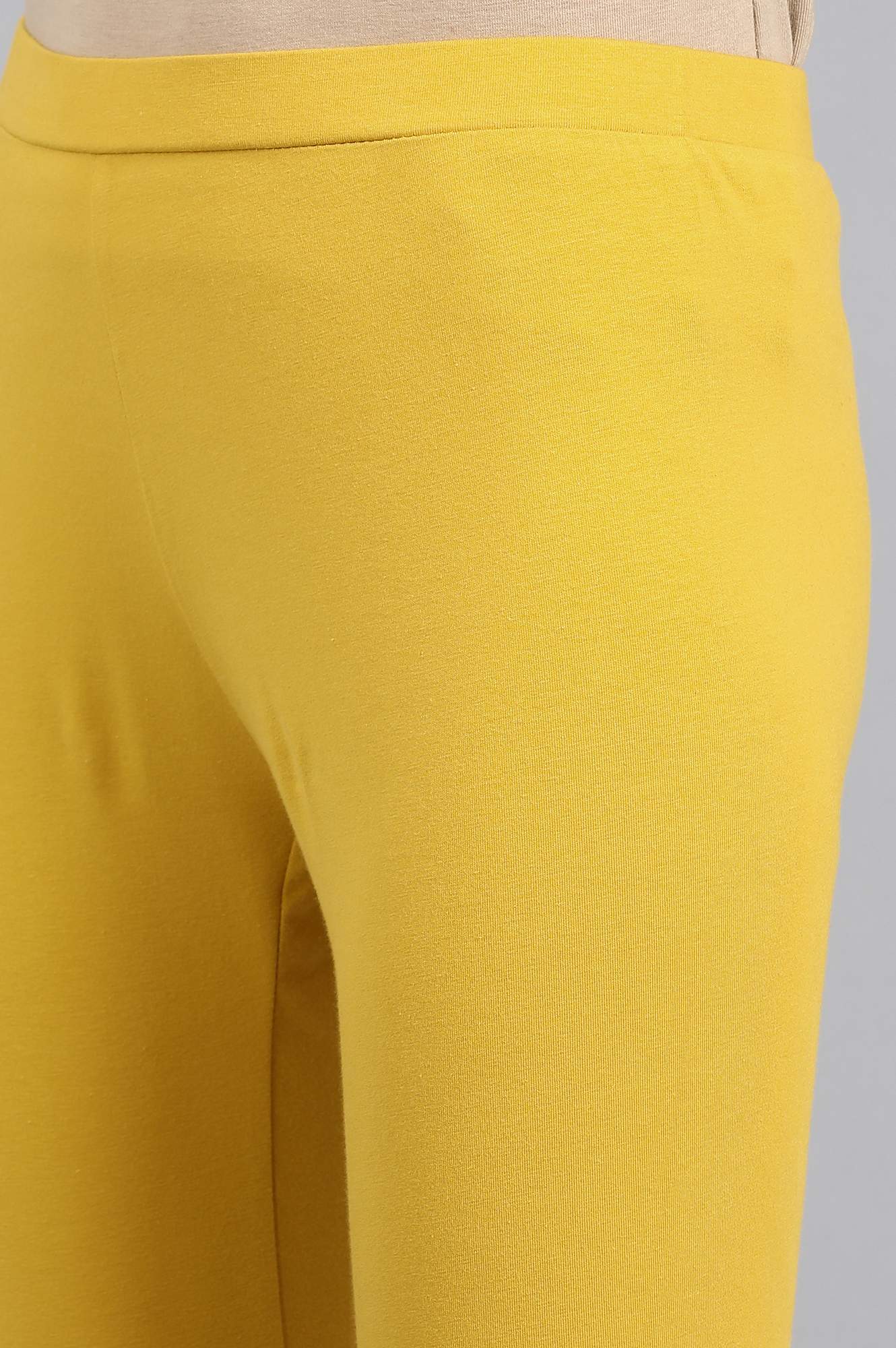 Yellow Solid Tights