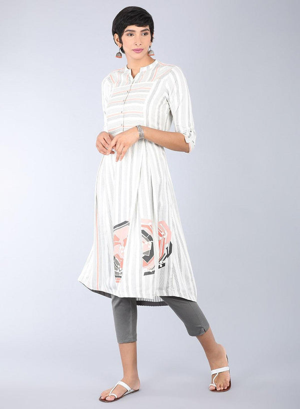 Grey Ankle-Length Trousers