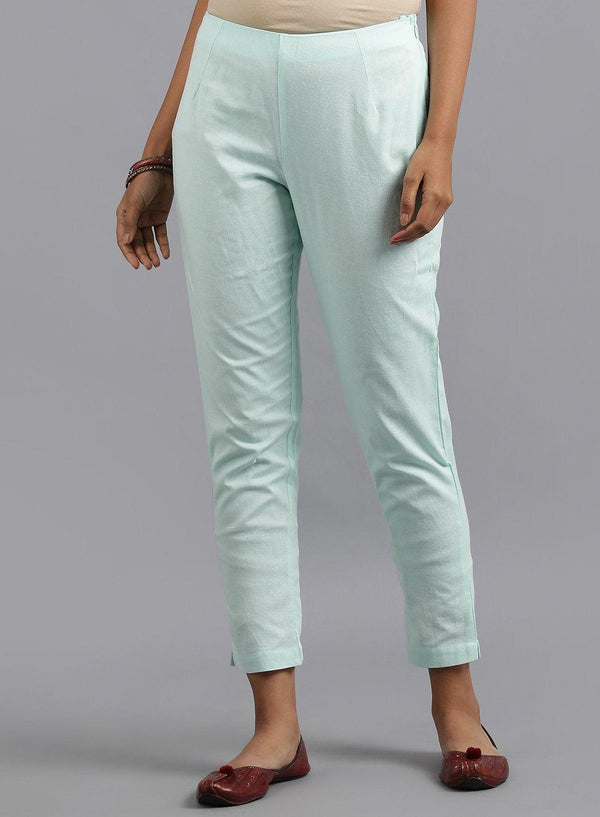 Blue Ankle Length Trouser