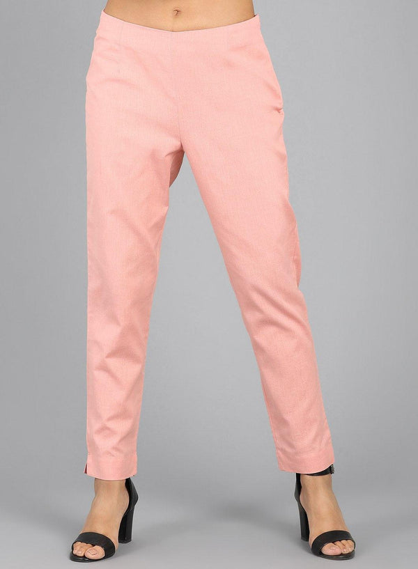 Pink Ankle-Length Trousers
