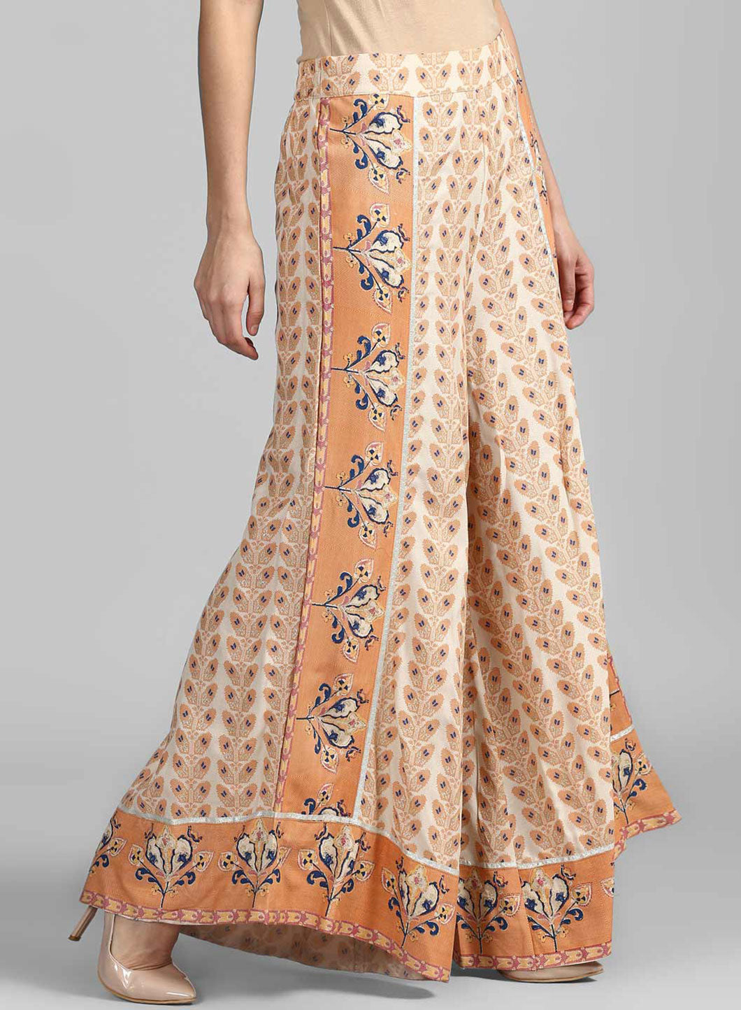 Orange Printed Culottes