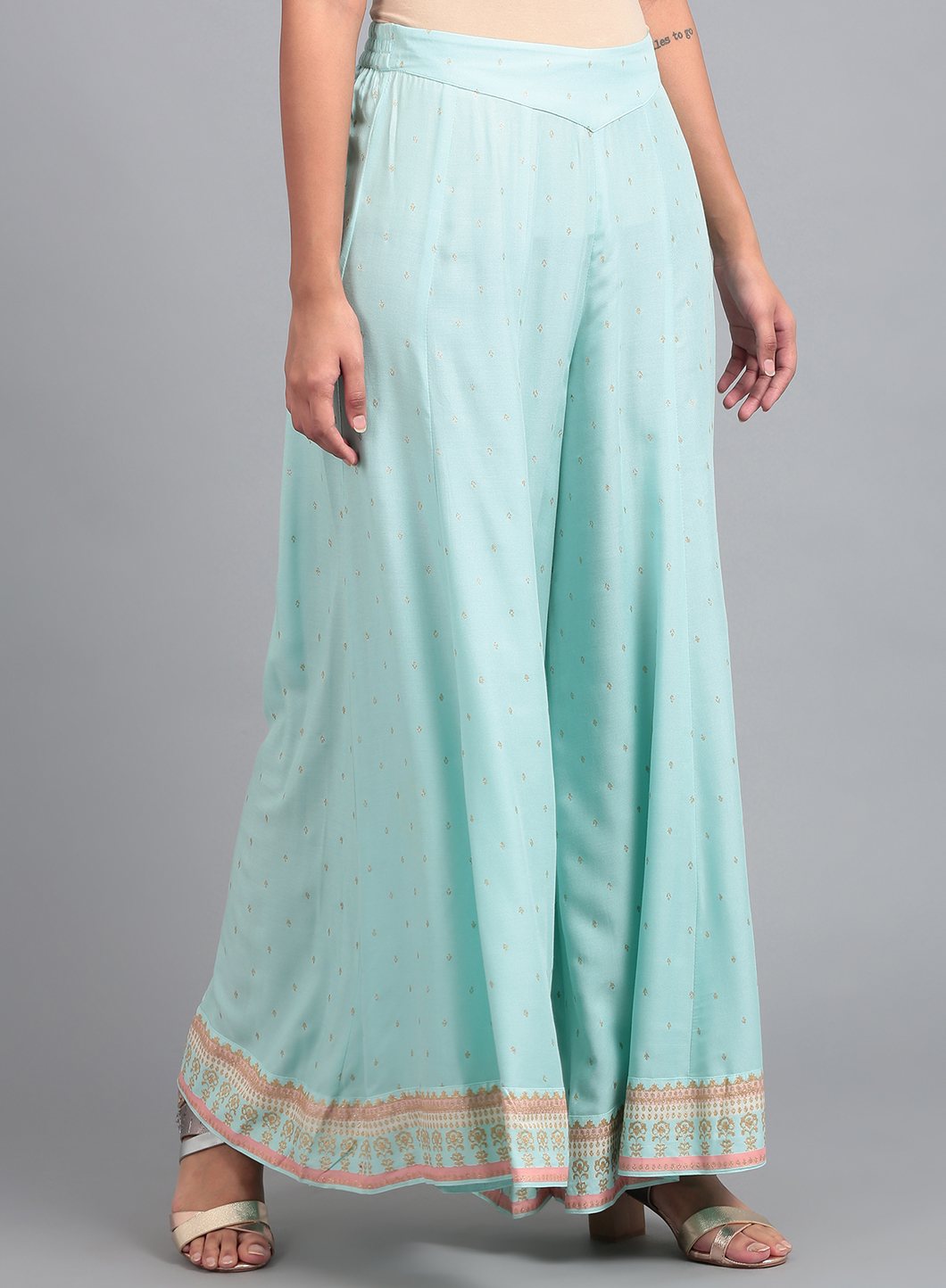 Blue Printed Culottes