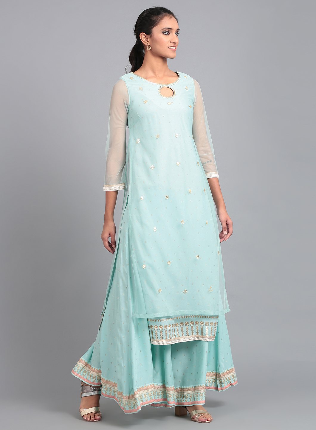 Blue Printed Culottes