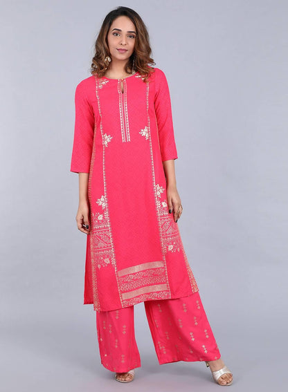 Pink Parallel Pants - wforwoman