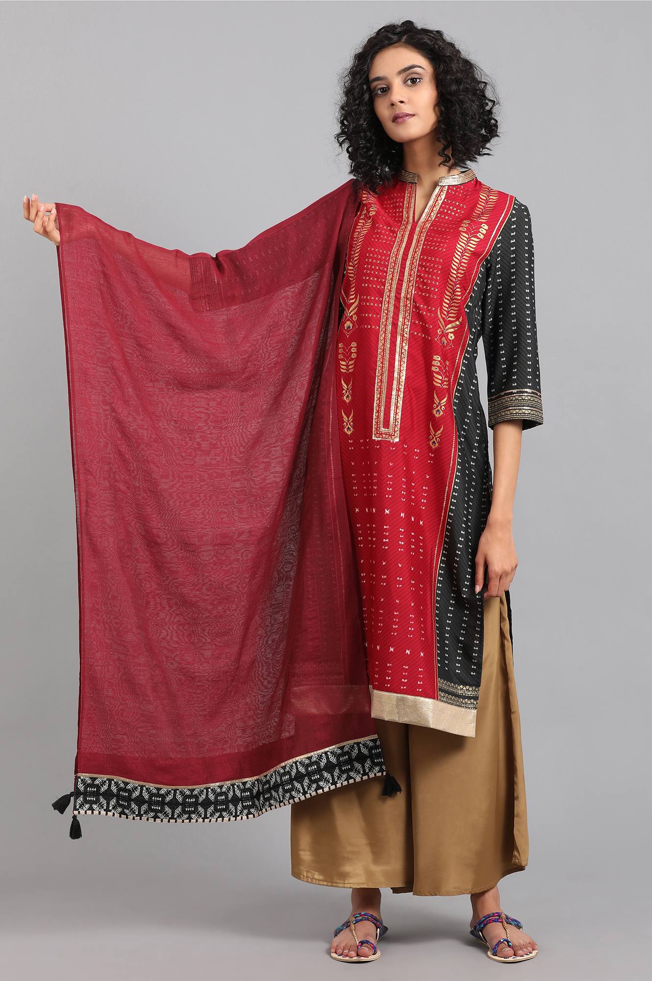 Purple Solid Dupatta