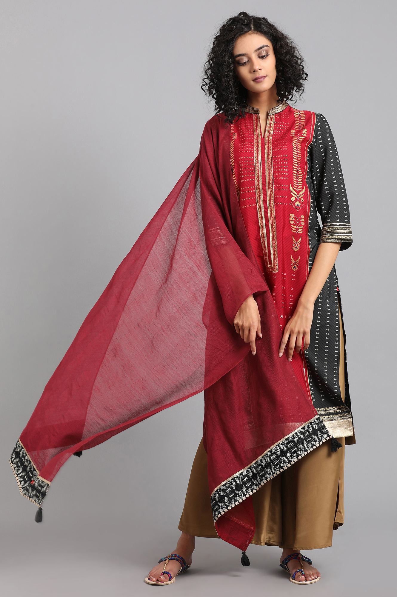 Purple Solid Dupatta