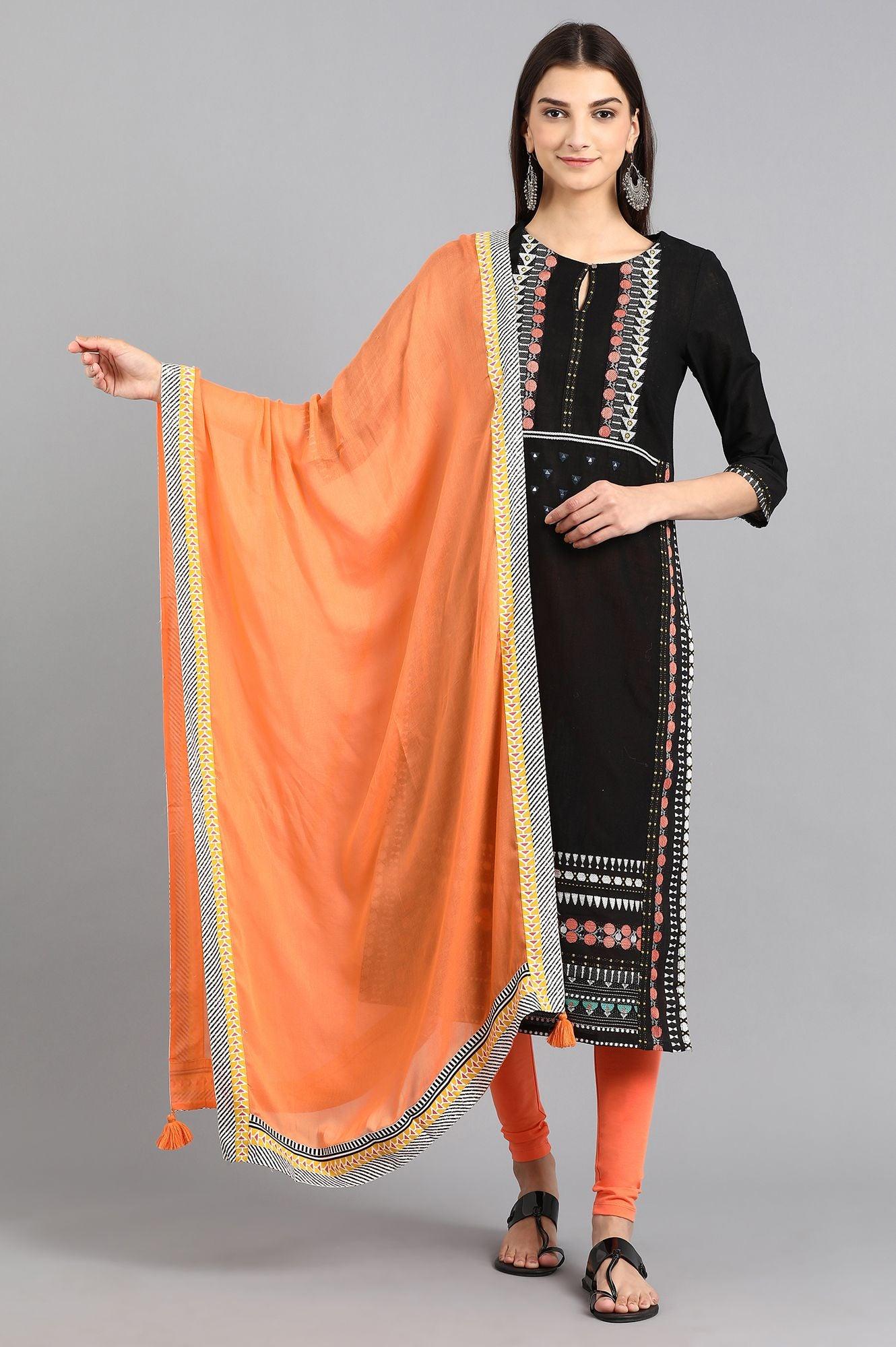 Grey Round Neck Printed kurta - wforwoman