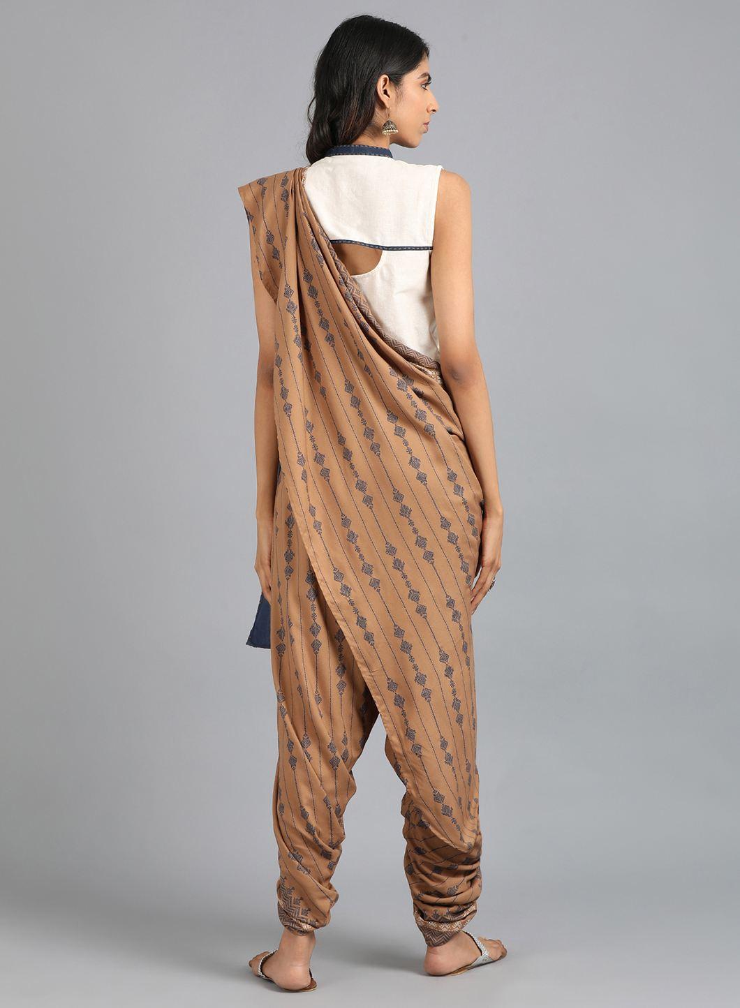 Gold Mandarin Neck Embellished Gypsuit - wforwoman