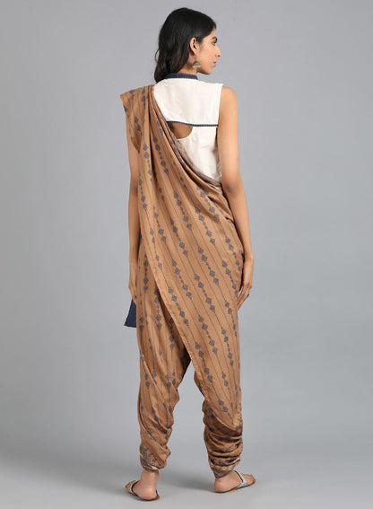 Gold Mandarin Neck Embellished Gypsuit - wforwoman