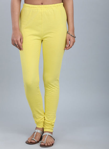 Yellow Knitted Churidar