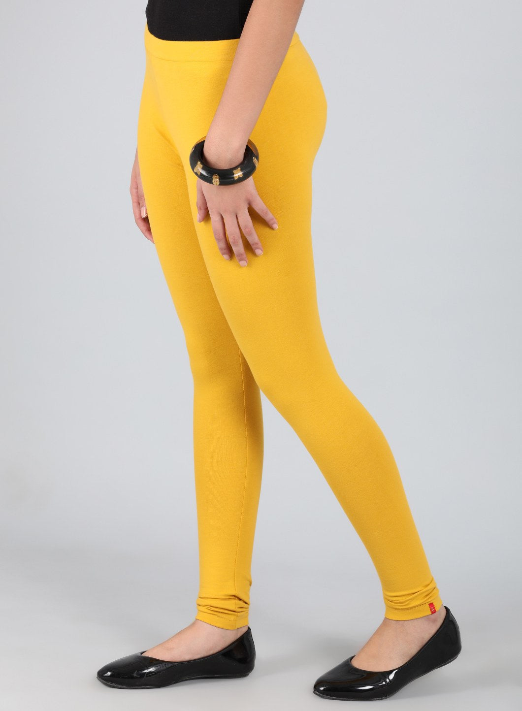 Yellow Ankle Length Tights
